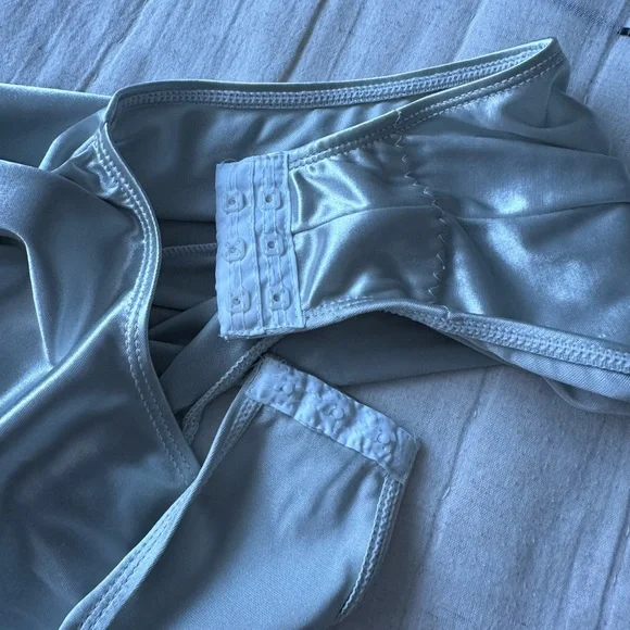 Vintage Gold Crown Label Victoria’s Secret Union Made Metallic Silver Swimsuit S - Picture 6 of 10